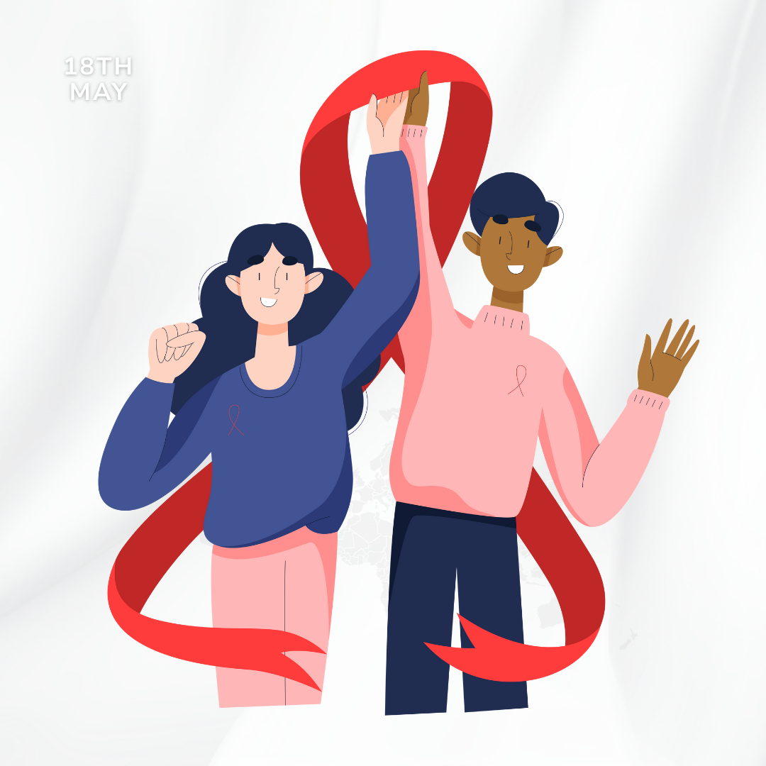Red And White Illustrated World A I D S Vaccine Day Instagram Post