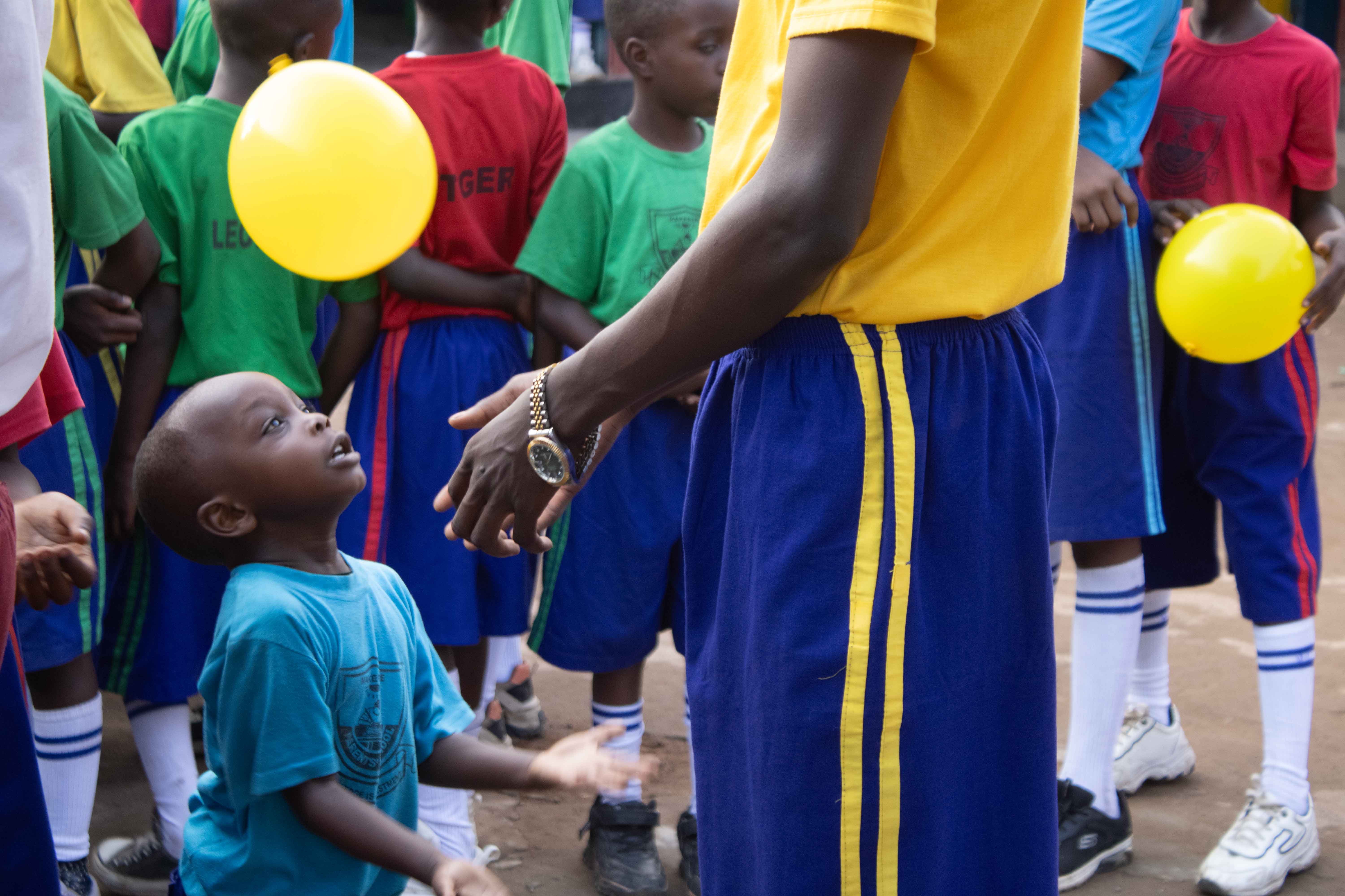 Children taking part in a supported play activity